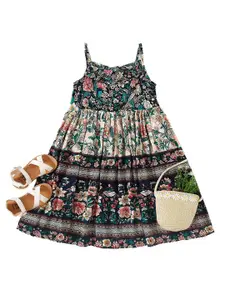 StyleCast x Revolte Floral Print Layered A-Line Dress