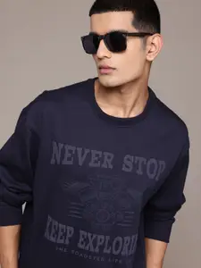 The Roadster Lifestyle Co. Printed Relaxed Fit Sweatshirt