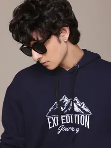 The Roadster Lifestyle Co. Embroidered Relaxed Hooded Sweatshirt