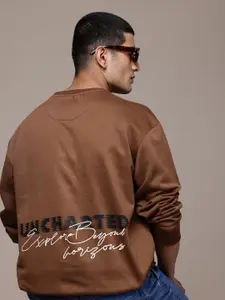 The Roadster Lifestyle Co. Typography Embossed Relaxed Sweatshirt