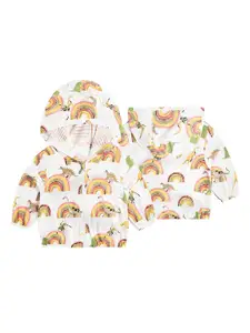 StyleCast x Revolte Boys Conversational Printed Cotton Hooded Tailored Jacket