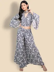 Boholyfe Printed Long Sleeves Top & Palazzos Co-Ords