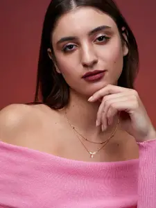 MINUTIAE Brass Gold-Plated Handcrafted Pendant Necklace