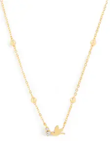 MINUTIAE Brass Gold-Plated Handcrafted Pendant Necklace