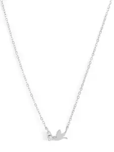 MINUTIAE Brass Silver-Plated Handcrafted Pendant Necklace