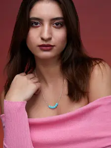 MINUTIAE Brass Silver-Plated Handcrafted Necklace