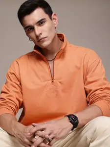 The Roadster Life Co. Minimal Typography Printed Relaxed Fit Pullover Sweatshirt