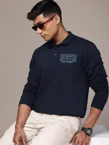 The Roadster Life Co. Brand Logo Embroidered Relaxed Fit Sweatshirt