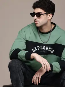 The Roadster Life Co. Typography Printed Oversized Sweatshirt