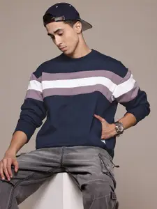 The Roadster Lifestyle Co.  Striped Relaxed Fit Sweatshirt