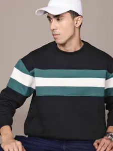 The Roadster Lifestyle Co.  Striped Relaxed Fit Sweatshirt
