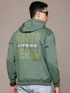 Roadster Men Printed Hooded Sweatshirt