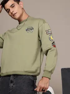 The Roadster Life Co. Applique Detailed Relaxed Fit Sweatshirts