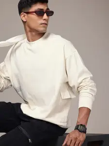 The Roadster Life Co.  Typography Printed Oversized Sweatshirt