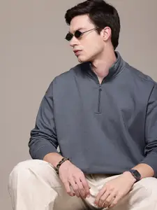 The Roadster Life Co. Mock Collar Relaxed Fit Sweatshirt