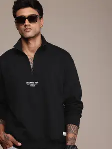 The Roadster Life Co. Typography Printed Relaxed Fit Pullover Sweatshirt