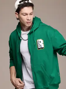 The Roadster Life Co. Oversized Fit Applique Detailed Hooded Sweatshirt