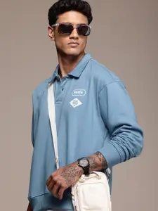 The Roadster Life Co. Relaxed Fit Drop Shoulder Sleeves Sweatshirt