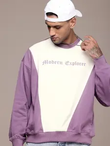 The Roadster Life Co. Brand Logo Printed Oversized Sweatshirt