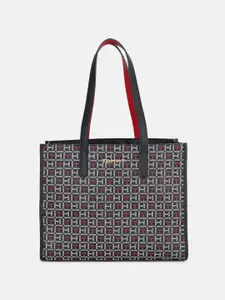 Tommy Hilfiger Women Geometric Textured Handbag with Quilted