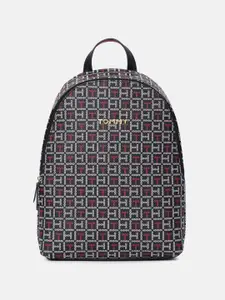 Tommy Hilfiger Geometric Textured Oversized Shopper Satchel with Cut Work