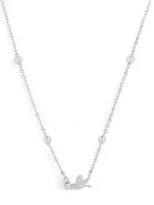 MINUTIAE Brass Silver-Plated Handcrafted Necklace