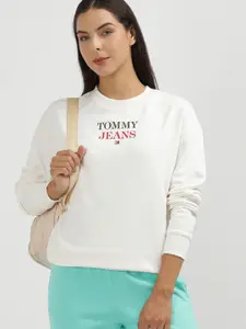 Tommy Hilfiger Women Round Neck Printed Sweatshirt