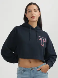 Tommy Hilfiger Women Hooded Crop Sweatshirt