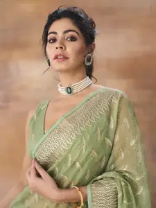 kasee Floral Embroidered Art Silk Saree