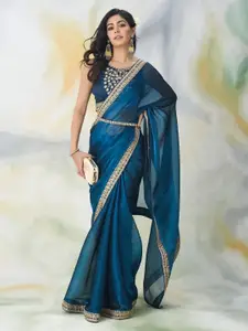 kasee Embroidered Saree With Blouse Piece