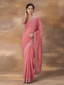 kasee Embroidered Poly Georgette Saree