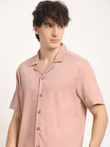 THE BEAR HOUSE Men Self Designed Regular Fit Casual Shirt