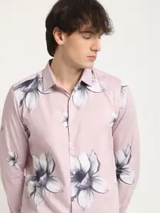 THE BEAR HOUSE Men FloralPrinted Slim Fit Casual Shirt