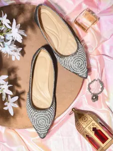 Try Me Women Ethnic Ballerinas with Bows Flats