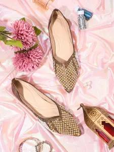 Try Me Women Printed Ethnic Ballerinas with Bows Flats