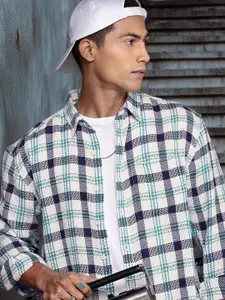The Roadster Life Co. Opaque Checked Pure Cotton Relaxed Fit Casual Shirt