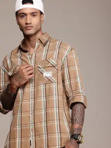 The Roadster Life Co. Tartan Checks Opaque Relaxed Fit Pure Cotton Casual Shirt