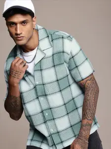 The Roadster Life Co. Checked  Drop-Shoulder Sleeves Relaxed Fit Casual Shirt