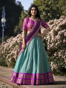 LOOKNBOOK ART Semi-Stitched Lehenga & Unstitched Blouse With Dupatta