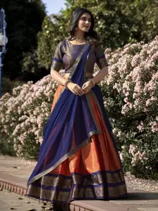 LOOKNBOOK ART Semi-Stitched Lehenga & Unstitched Blouse With Dupatta