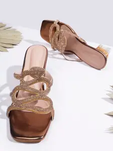 Try Me Embellished Block Heel Sandal