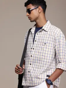 The Roadster Life Co. Pure Cotton Checked Relaxed Fit Casual Shirt