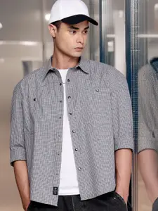 The Roadster Life Co. Pure Cotton Opaque Checked Relaxed Fit Casual Shirt