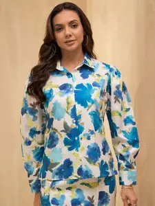 RARE Floral Printed Regular Sleeves Casual Shirt