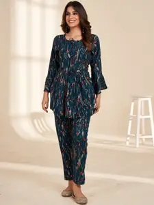 Rujave Printed Long Sleeve Top & Trouser Co-Ords