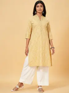 RANGMANCH BY PANTALOONS Women Ethnic Motifs Embroidered Chikankari Kurta
