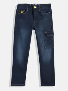 Allen Solly Junior Boys Slim Fit Light Fade Stretchable Cargo Style Jeans