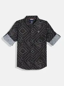 Allen Solly Junior Boys Sport Geometrical Motifs Printed Pure Cotton Casual Shirt