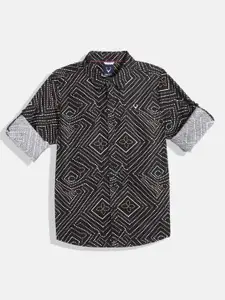 Allen Solly Junior Boys Sport Geometric Printed Pure Cotton Casual Shirt