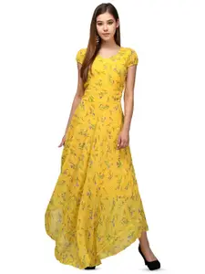 Raabta Fashion Floral Print Maxi Dress
